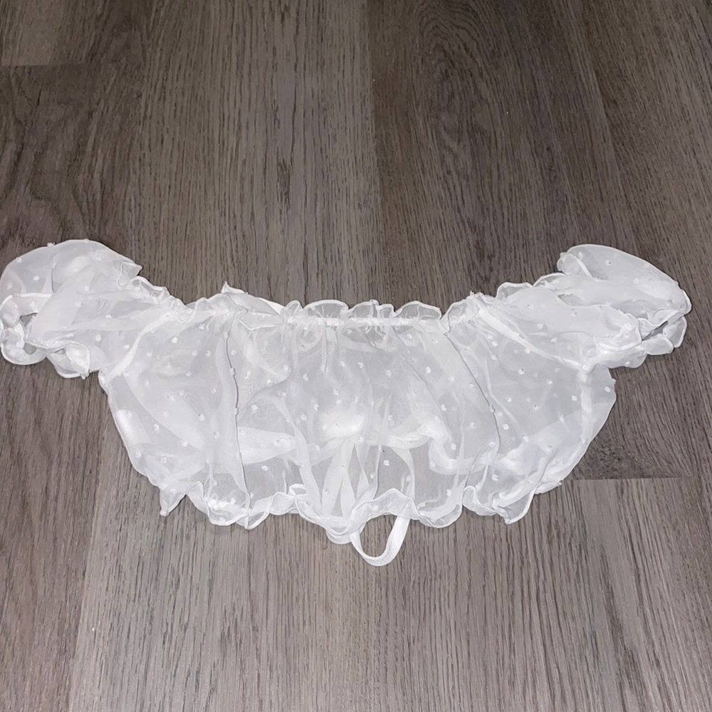 For love and lemons see through bra off the shoulder